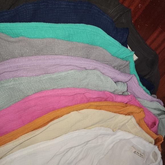 Free People We The Free Summer Daydream Button Down | Blue | M - Picture 7 of 7